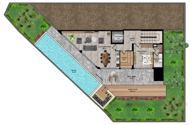  Luxury Green Hill Villas - Hasbahçe